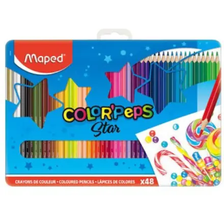 Maped Color'Peps Metal Box - pastelky - 48 barev