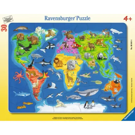 Ravensburger Mapa světa se zvířaty 30-48d