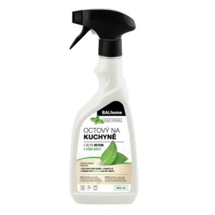 Balhome octový čistič na kuchyně s vůní máty 500 ml, rozprašovač
