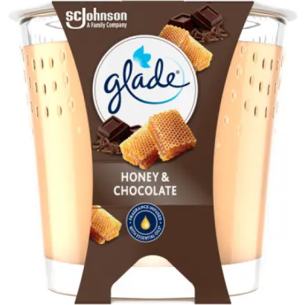 Glade - vonná svíčka - Festive Honey & Chocolate, 112 g