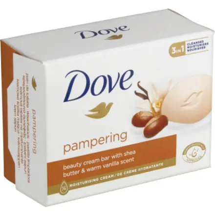 Unilever Dove tuhé mýdlo Pampering Bambucké máslo a vanilka, 90 g