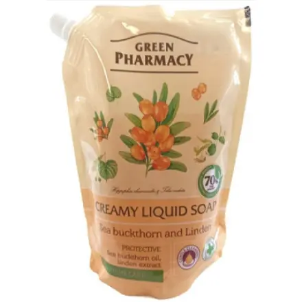 Green Pharmacy Rakytník a lípa tekuté mýdlo náhradní náplň 460 ml