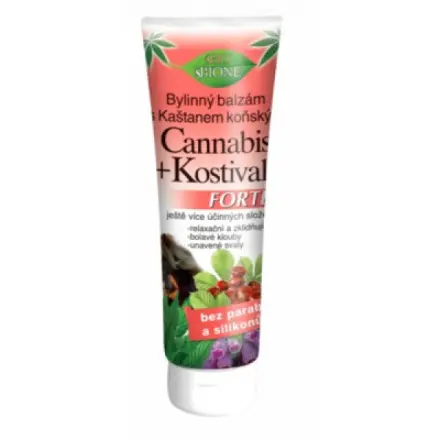 Bione Bylinný balzám s Kaštanem Koňským CANNABIS + KOSTIVAL FORTE, 200 ml