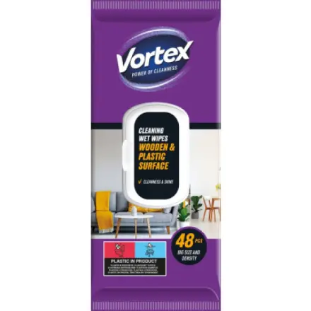 ALUFIX - Čistící ubrousky na dřevo a nábytek 48ks Vortex