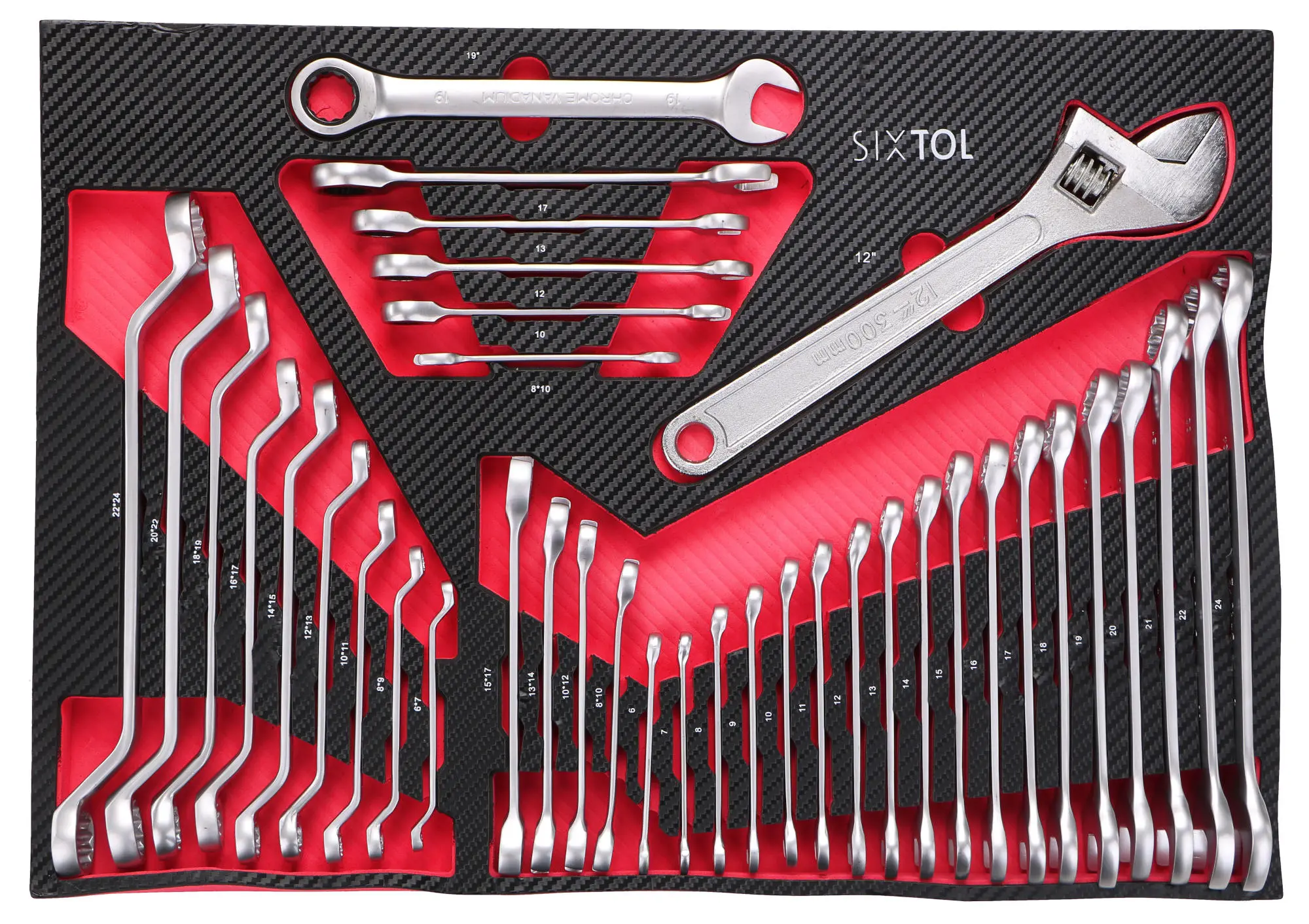 Sixtol Modul s nářadím do dílenského vozíku MECHANIC TOOL TRAY 11, 39ks