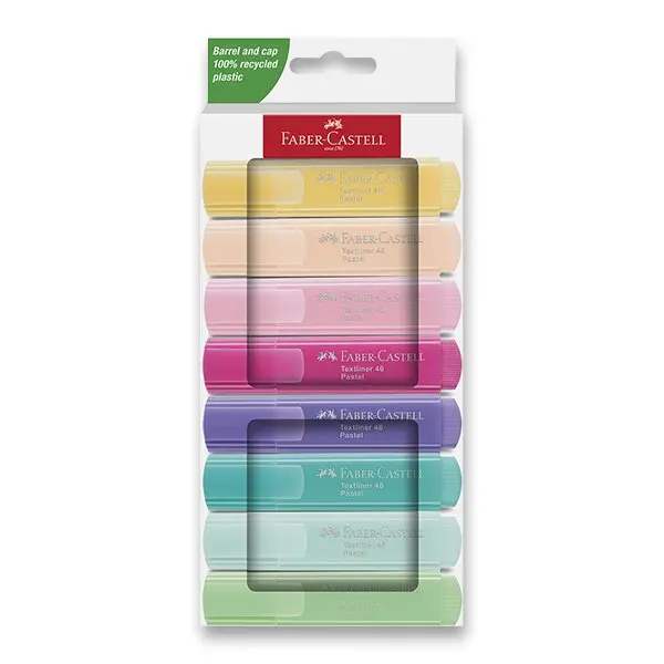 Zvýrazňovač Faber-Castell Textliner 46 Pastel - sada 8 ks uni