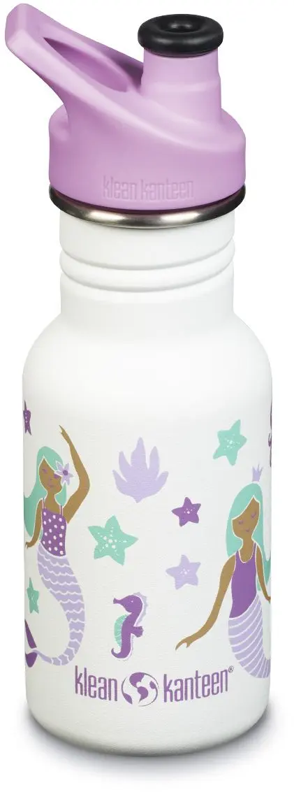 Dětská nerezová lahev Klean Kanteen Kid Classic Narrow 12oz (w/Kid Sport Cap) - Mermaids 355 ml uni