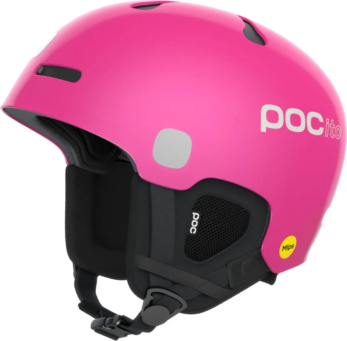 Dětská lyžařská helma POC POCito Auric Cut MIPS - Fluorescent Pink 55-58