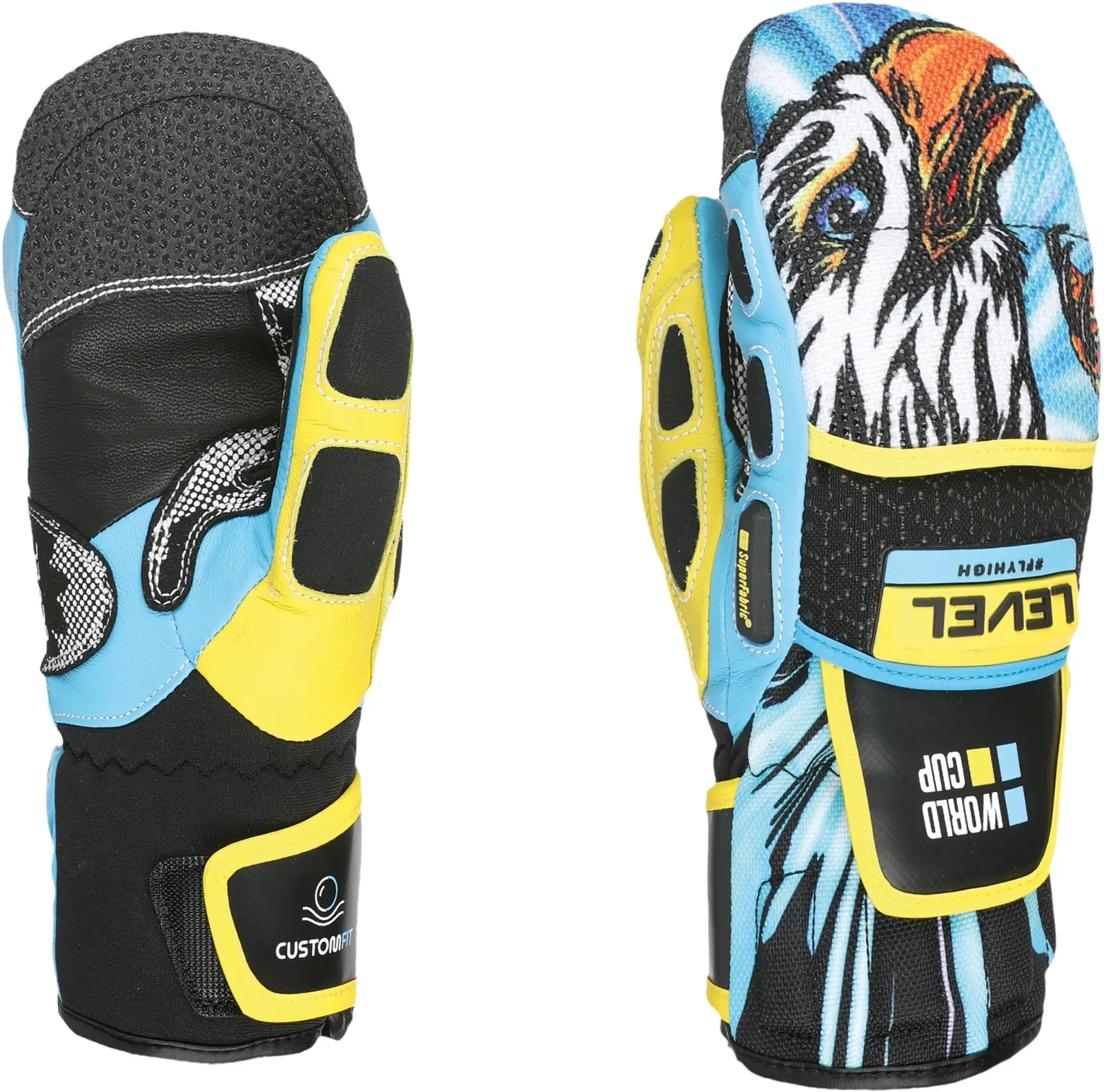 Dětské lyžařské palčáky Level Worldcup JR CF Mitt - Yellow-Blue 8