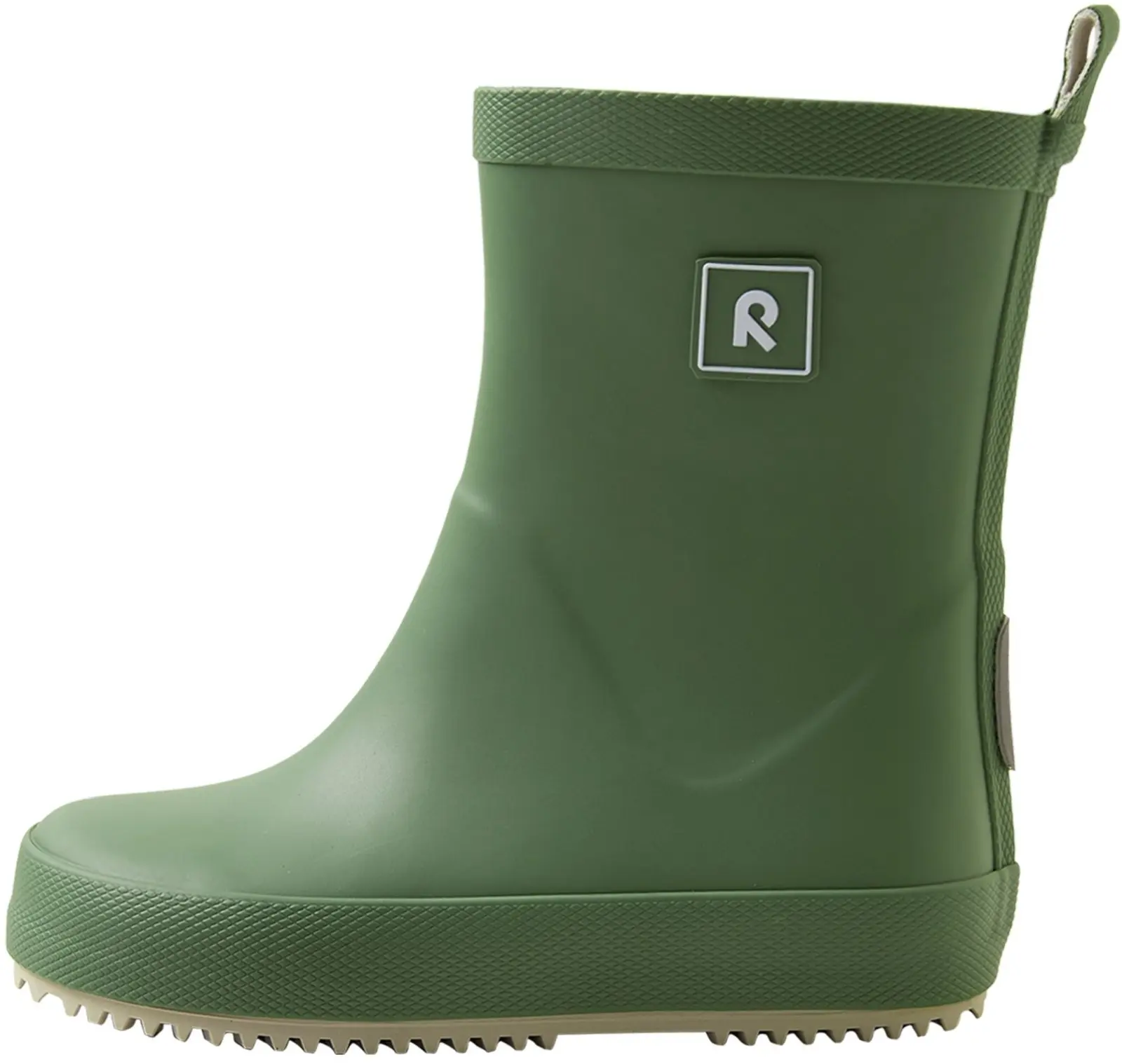 Dětské barefoot holínky Reima Ankka - Green Clay 38
