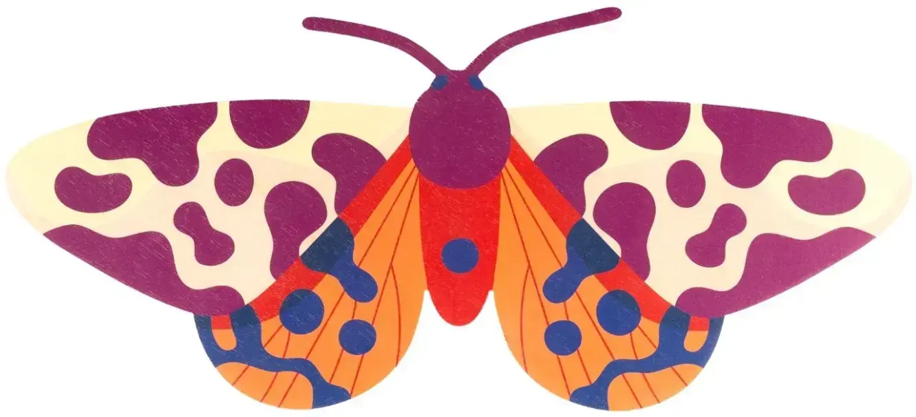 Ozdoba na zeď Milin Garden Tiger Moth