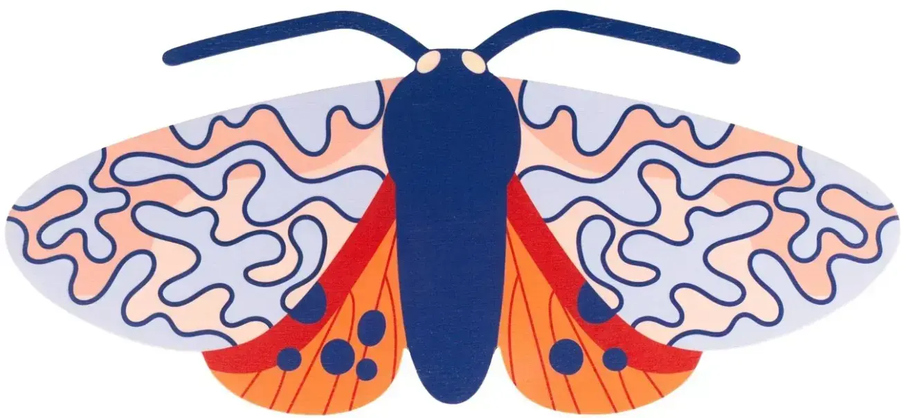 Ozdoba na zeď Milin Ornete Moth uni