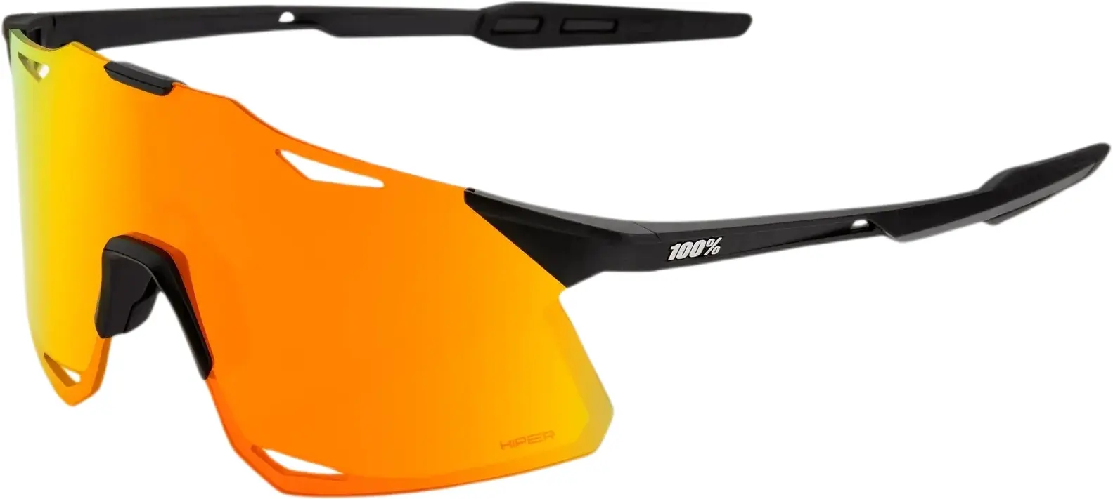 Sluneční brýle 100% Hypercraft - Matte Black - Hiper Red Multilayer Mirror Lens 60000-00006