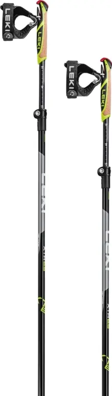 Juniorské běžkařské hole Leki XTA 6.5 Vario - black/white/neon yellow 155-175