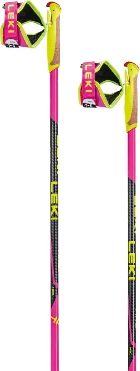 Juniorské běžkařské hole Leki HRC Junior - neon pink/black/neon yellow 130