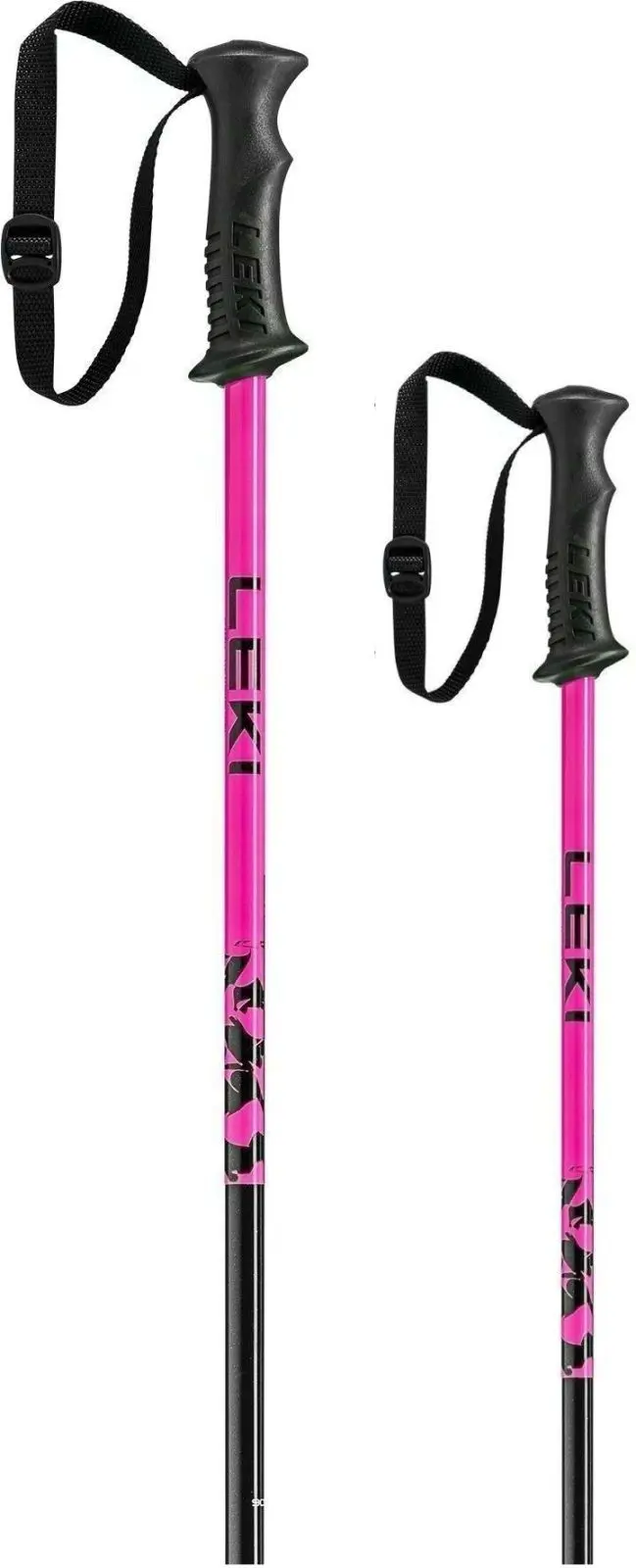 Dětské lyžařské hole Leki Rider - black/rhodamine red/white 100