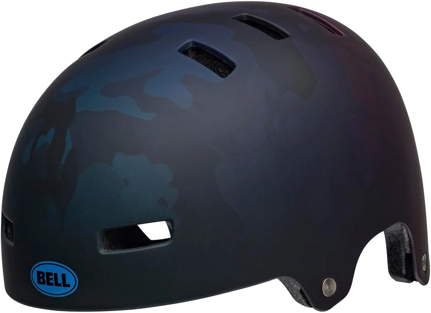 Dětská cyklistická helma Bell Span-Black/Blue Camo XS-(49-53)