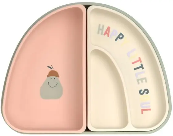 Lässig BABIES Dish Set Silicone Section Happy Fruits cherry