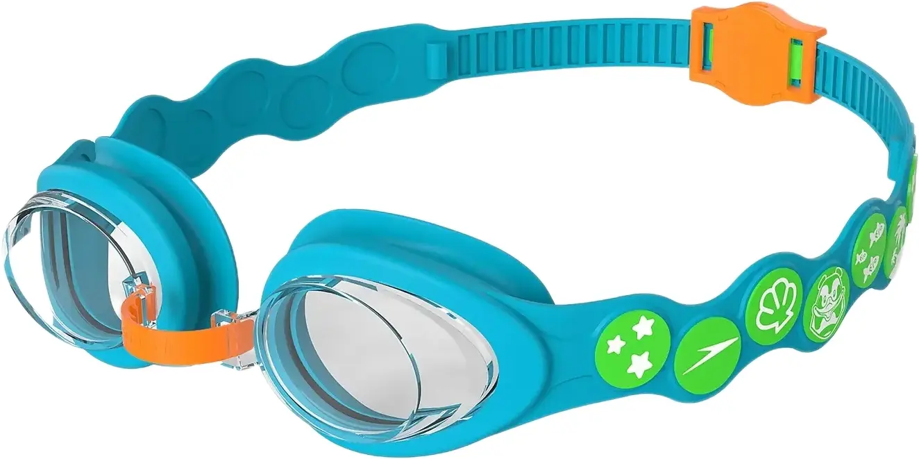 Dětské plavecké brýle Speedo Infant Spot Goggle - azure blue/fluo green/fluo orange/clear uni