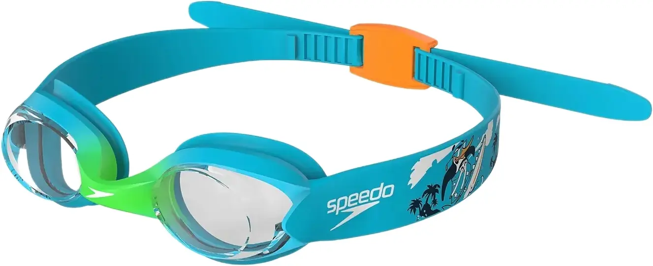 Dětské plavecké brýle Speedo Infant Illusion Goggle - azure blue/fluo green/fluo orange/clear uni