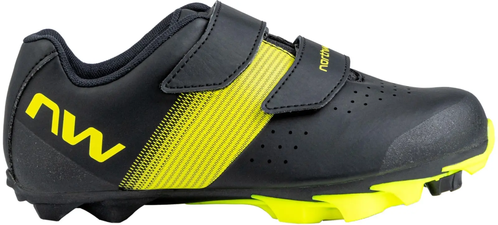 Dětské cyklistické tretry Northwave Hammer Junior - Black/Yellow Fluo 37
