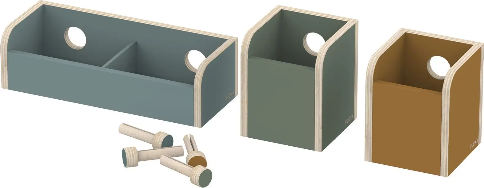 Úložné boxy na tužky Flexa Play