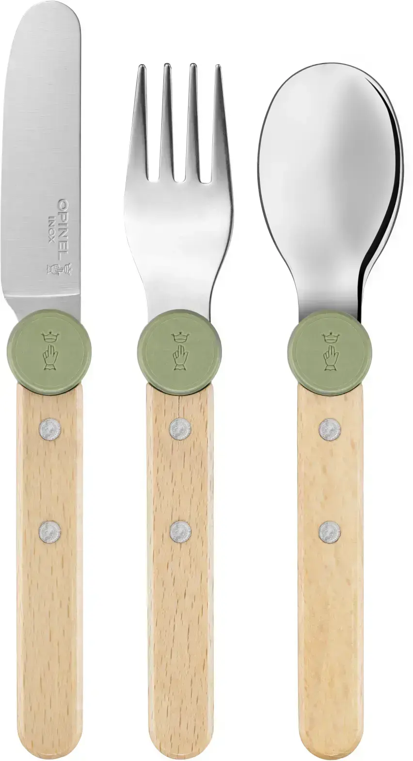Dětský příbor Opinel Le Petit Gourmet - zelená uni