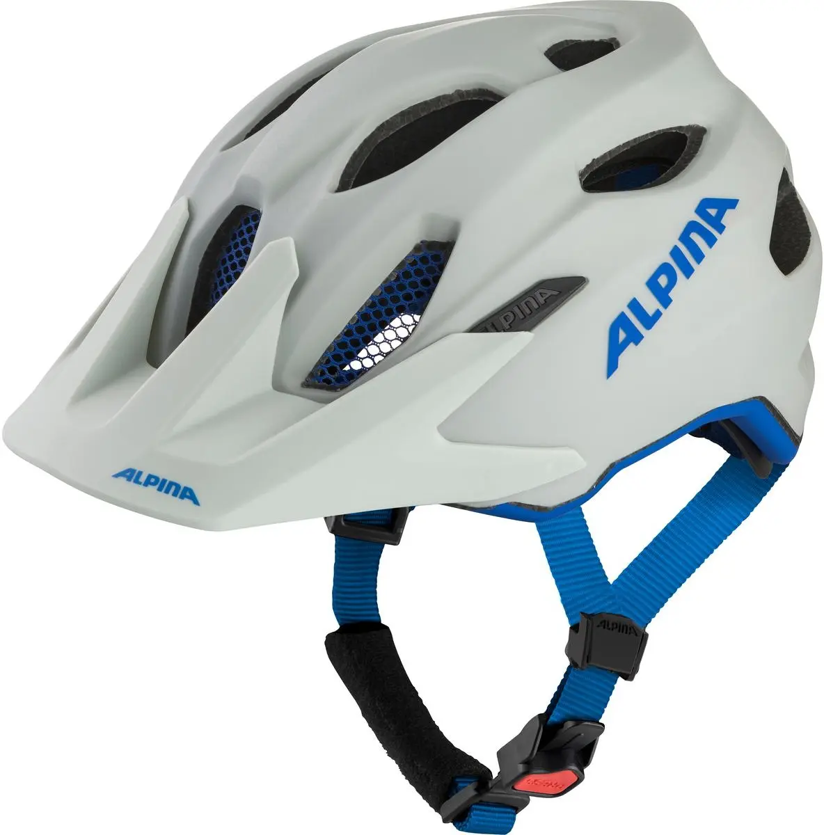 Dětská cyklistická helma Alpina Carapax Jr. - smoke-grey blue matt 51-56