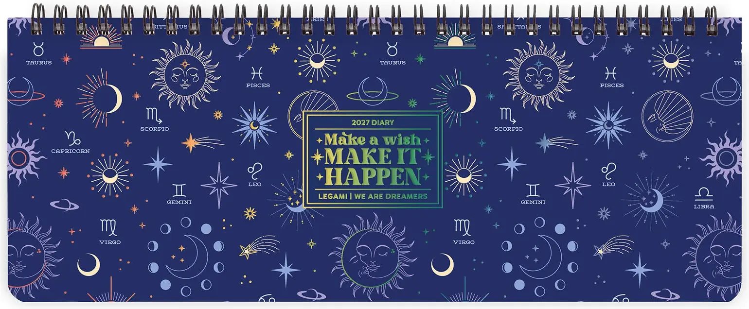 Týdenní plánovač Legami 12-Month Diary 2027 - Celestial - Desk Planner - Weekly