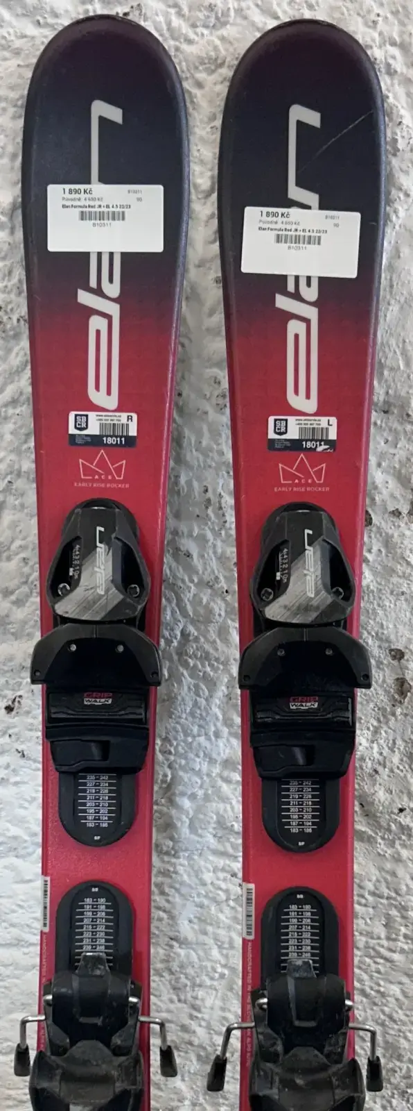 Bazar - Dětské lyže Elan Formula Red JR + EL 4.5 22/23 - délka 90 cm 90