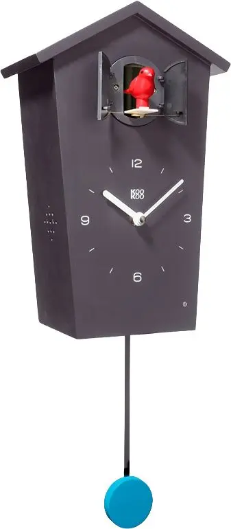 Dětské hodiny kukačky KooKoo BirdHouse - black uni