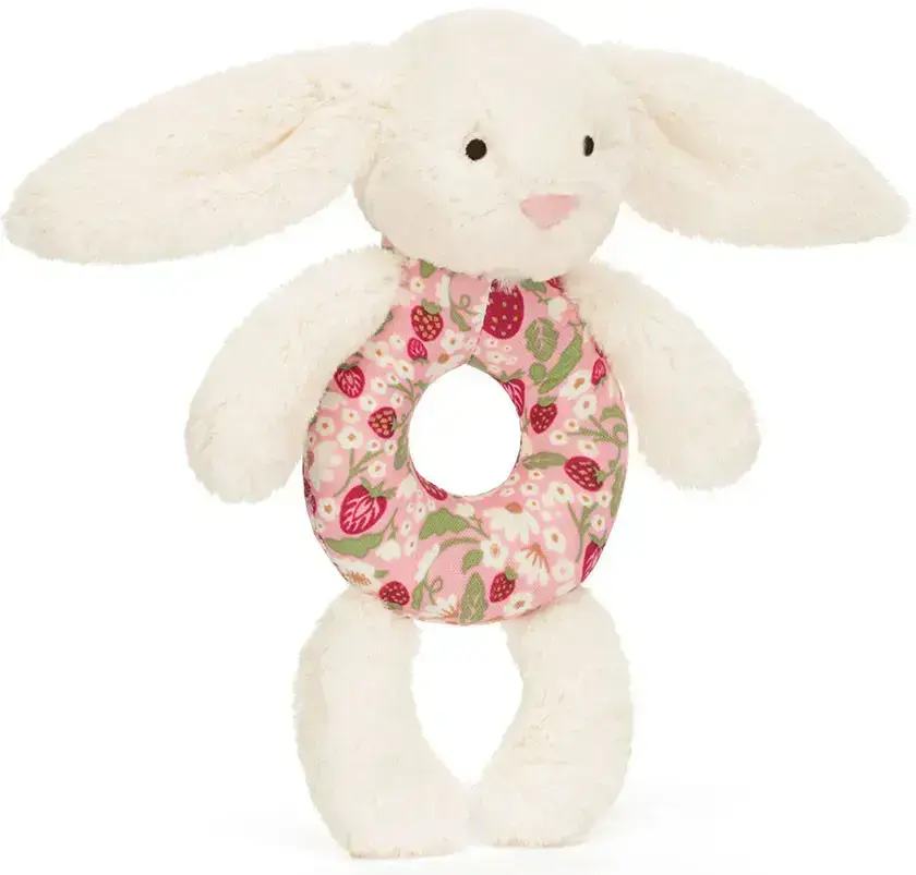 Dětské chrastítko Jellycat - králíček Blossom Bunny Berry uni