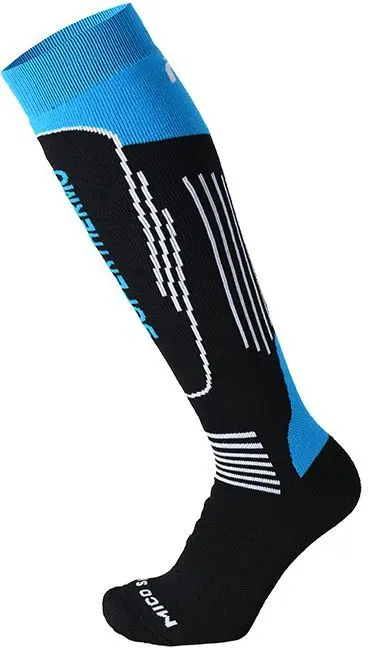 Dětské lyžařské ponožky Mico Superthermo Primaloft Ski Kids Socks - nero/turchese 24-26