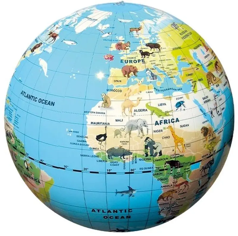Nafukovací globus Caly MAXI glossy - Planet animal 42 cm uni