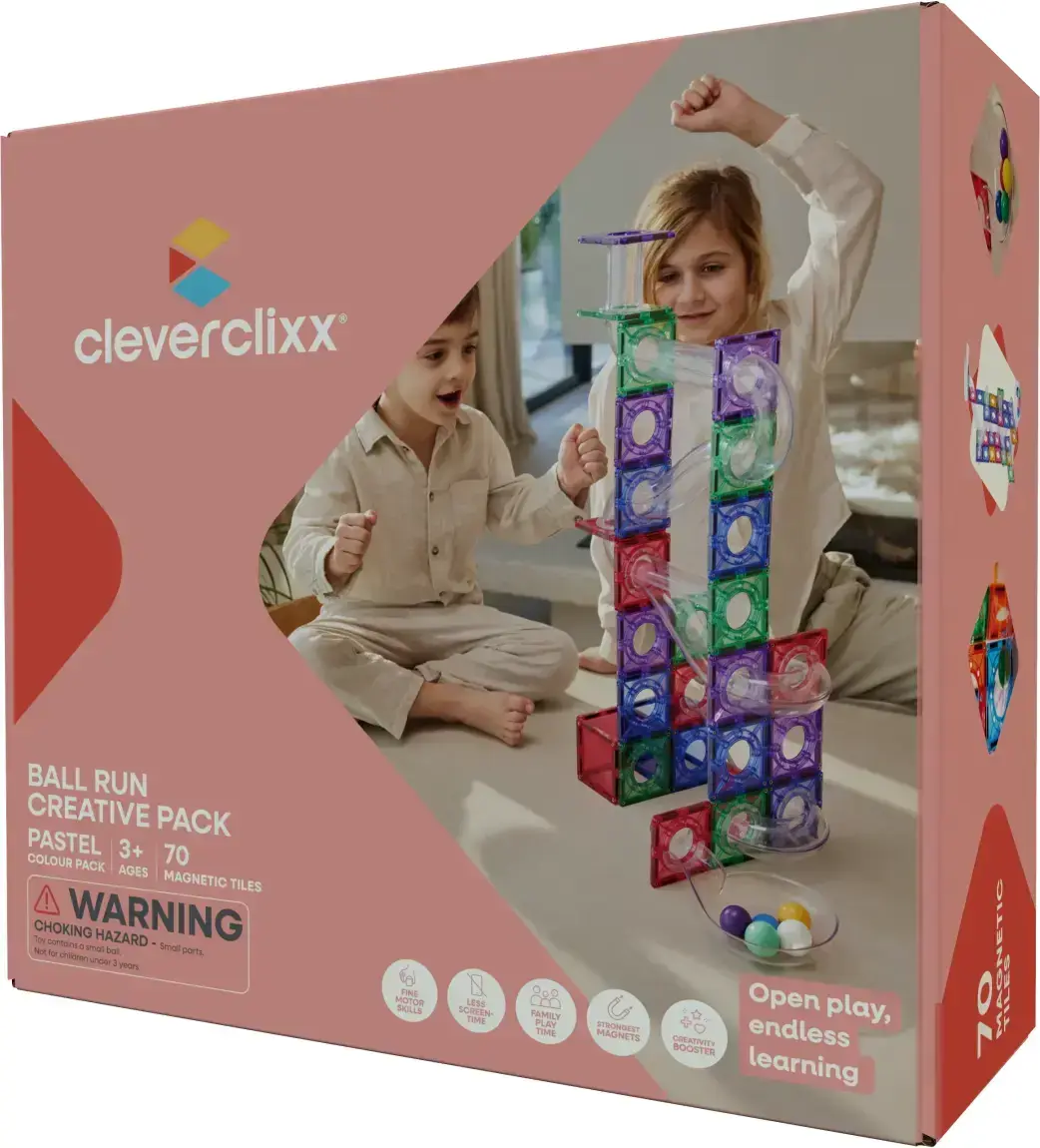 Kuličková dráha Cleverclixx - Creative Pastel 70 ks uni