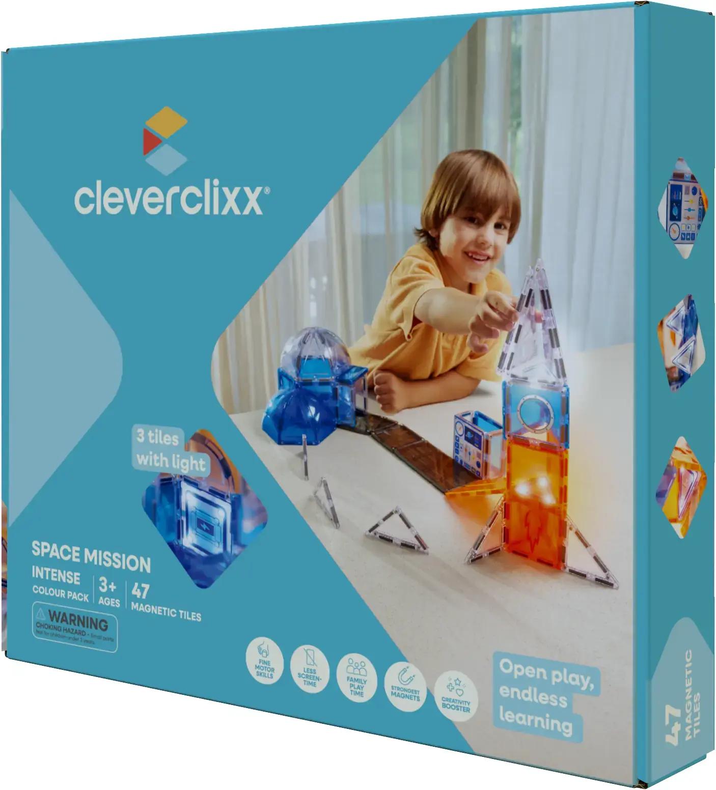 Cleverclixx magnetická stavebnice vesmírná mise 47 ks