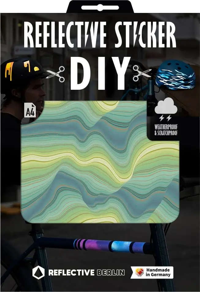 Reflexní DIY nálepky Reflective Berlin Abyss - neon uni