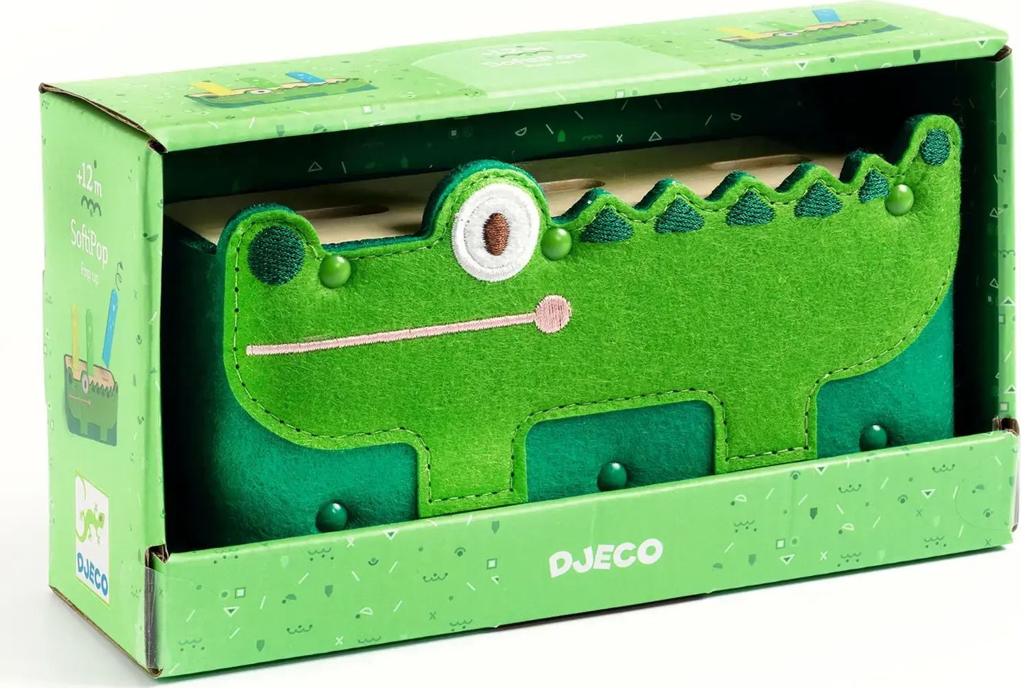 DJECO Vyskakovací hračka Krokodýl softi