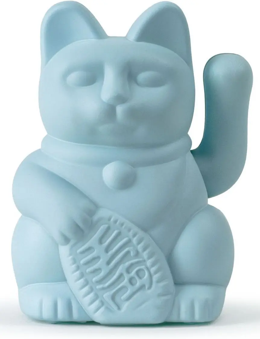 Maneki Neko Donkey Lucky Cat Solar - Light Blue uni