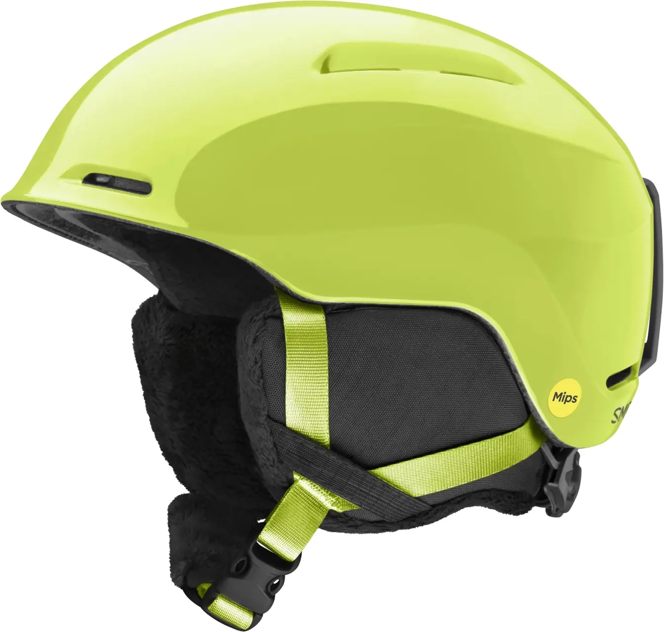 Dětská lyžařská helma Smith Glide Jr. MIPS - Electric Lime 51-55