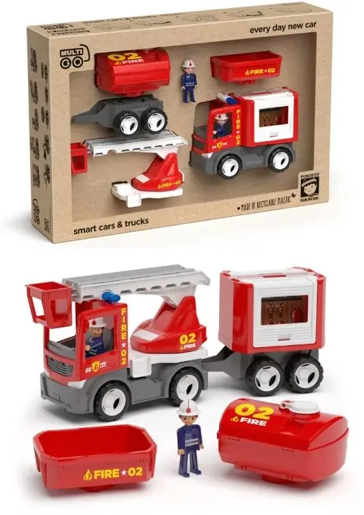 ECO MultiGO Fire set - figurky Igráčků hasičů s auty