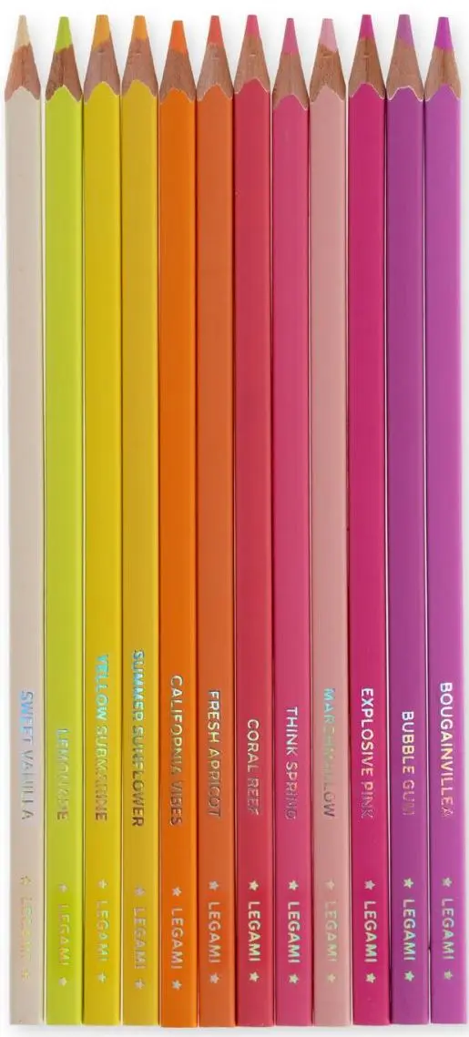 Set pastelek Legami Set Of 12 Colouring Pencils - Live Colourfully - Magenta uni