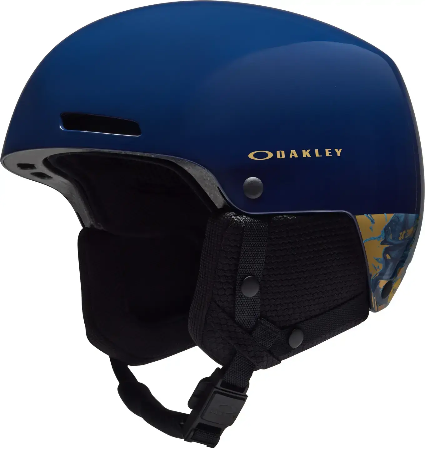 Dětská lyžařská helma Oakley MOD1 Pro Youth - navy w/ graphic & gold 49-53