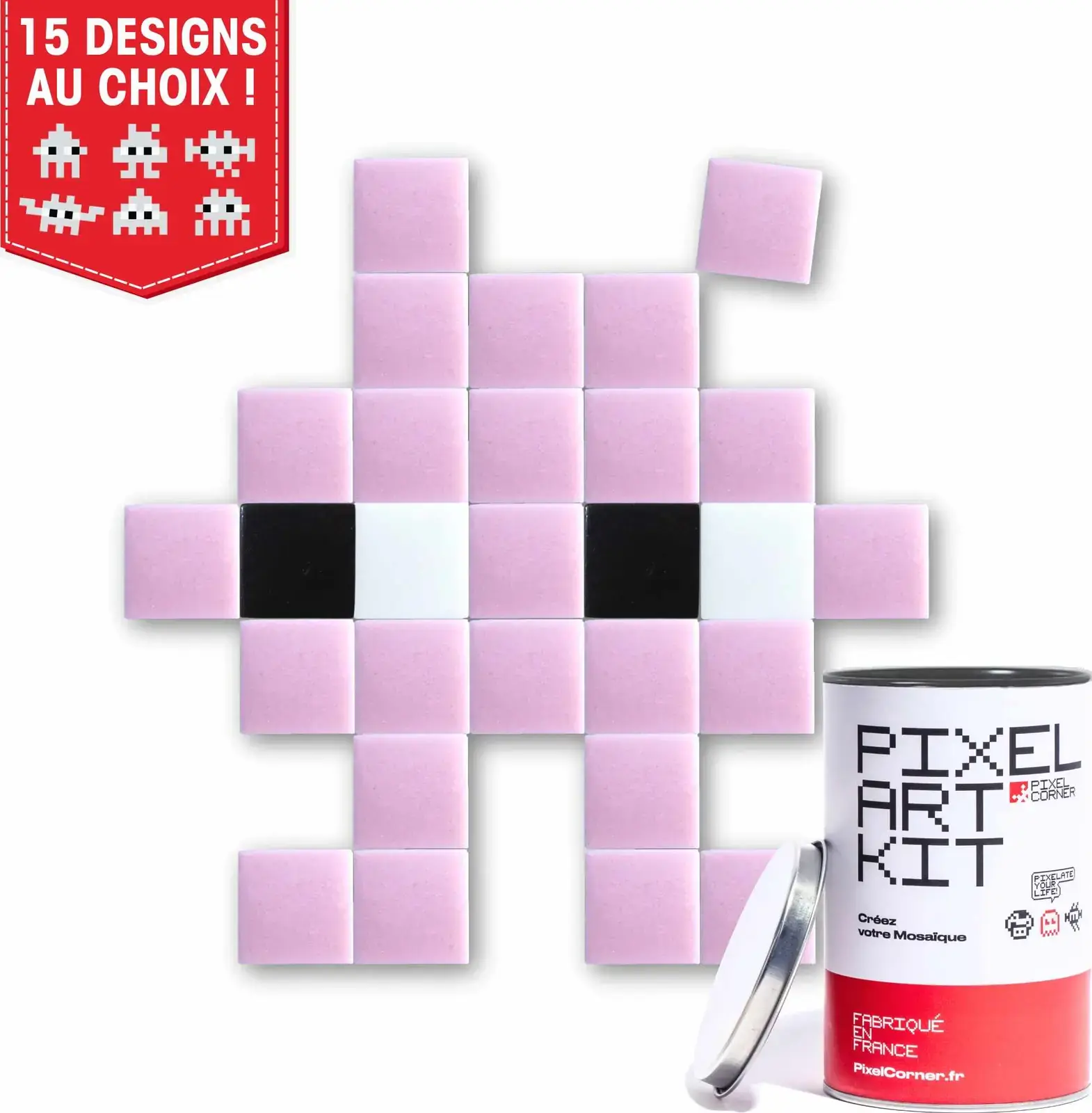 DIY street art mozaika Pixel Corner - Tiny Pink uni