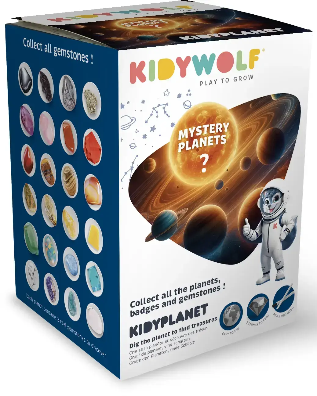 Záhadná krabička Digging Planet s drahokamy Kidywolf Kidyplanet uni