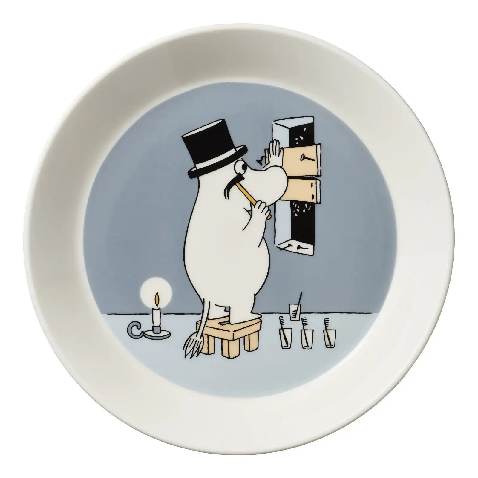 Talířek Moomin Arabia 19 cm Moominpappa grey uni