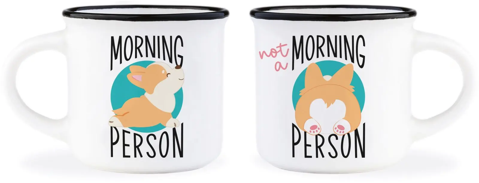 Set hrnečků Legami Espresso For Two - Corgi uni