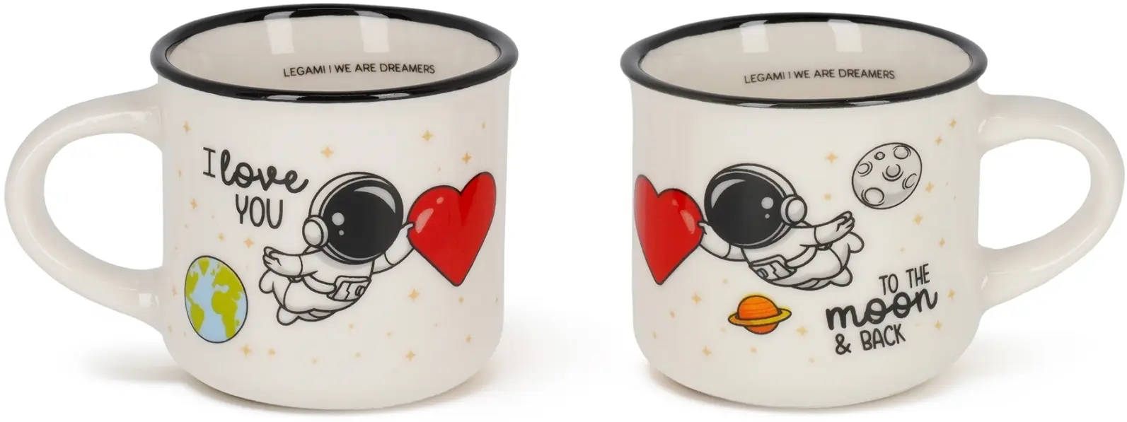 Set hrnečků Legami 2 Coffee Mugs - Espresso For Two - Space uni
