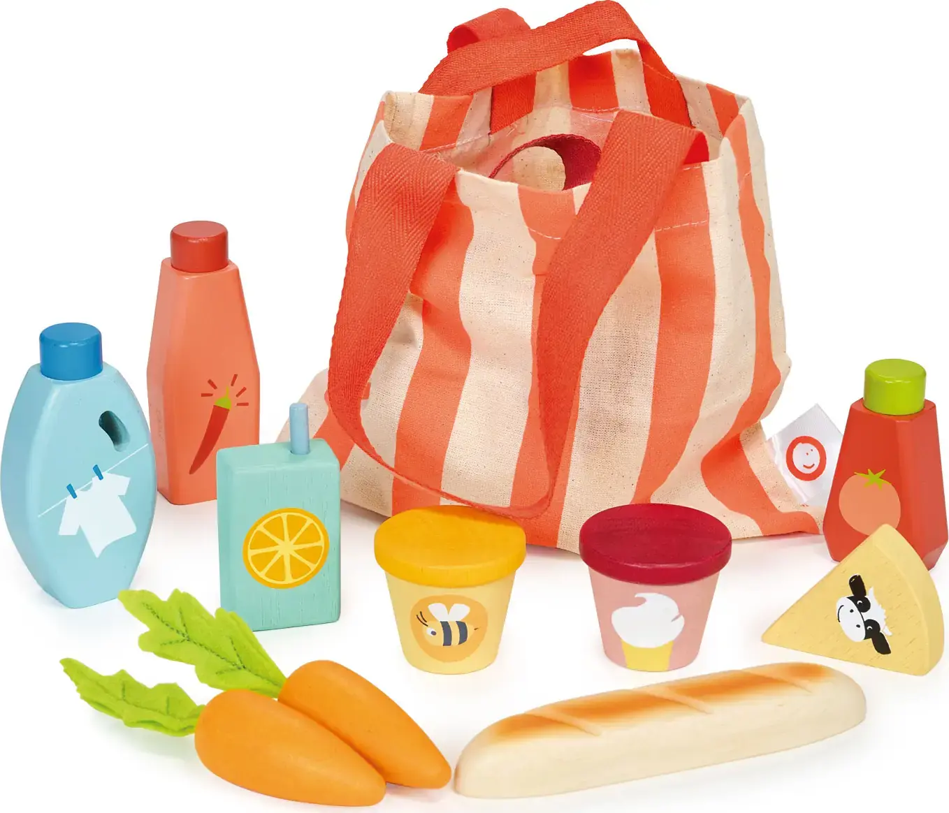 Dřevěné potraviny v látkové tašce Mentari Bargain Grocery Bag uni