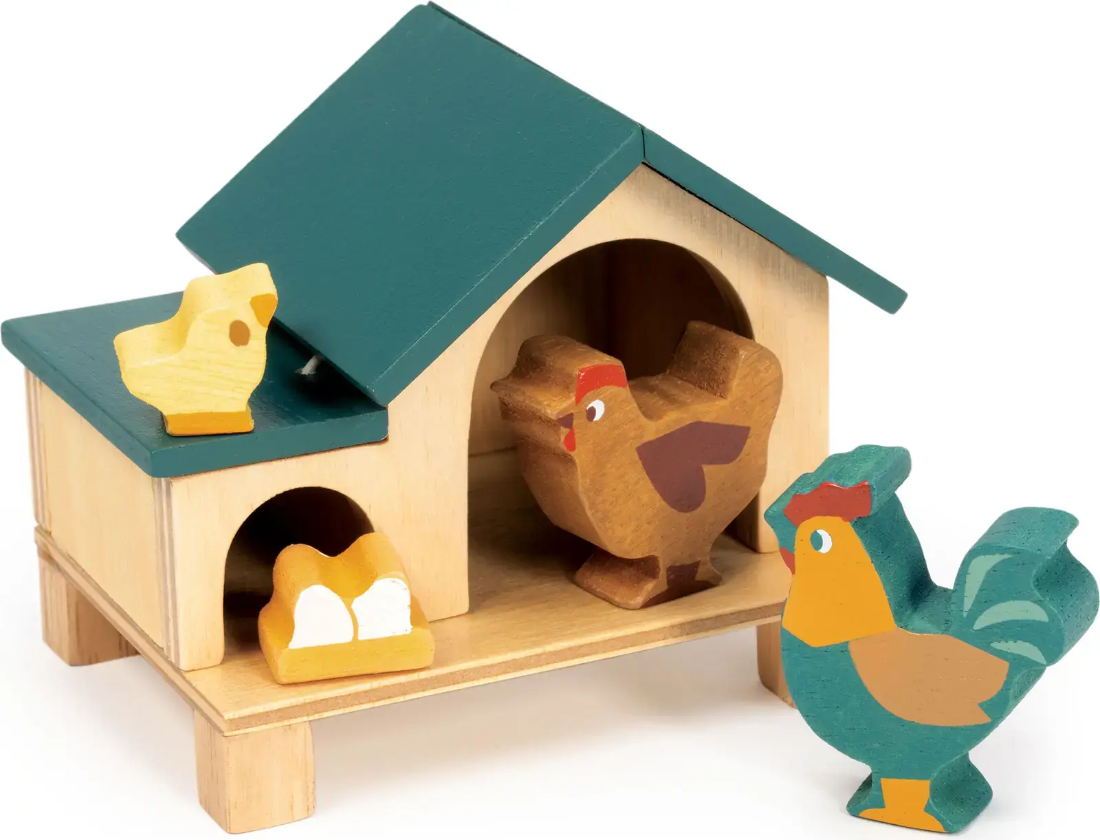 Dřevěný kurník s figurkami Mentari Cluck-Cluck Chicken House uni